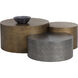 Neo 60 X 56 inch Antique Brass Coffee Table, Set Of 3
